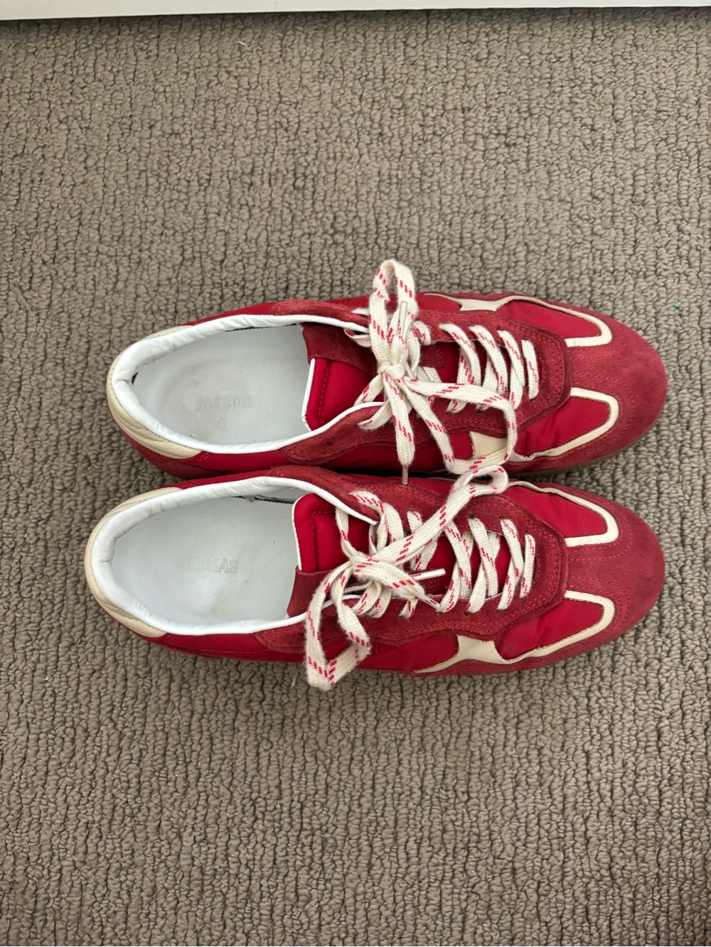 Alohas Rife red panelled nylon and suede sneakers - Picture 4 of 13